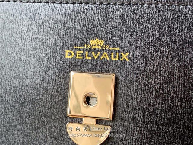 DELVAUX女包 比利時品牌 Tempete手袋 柔軟牛皮 德爾沃女手提包 中號手拎包 Delvaux單肩斜挎包 TP0028黑金扣  fcs1235